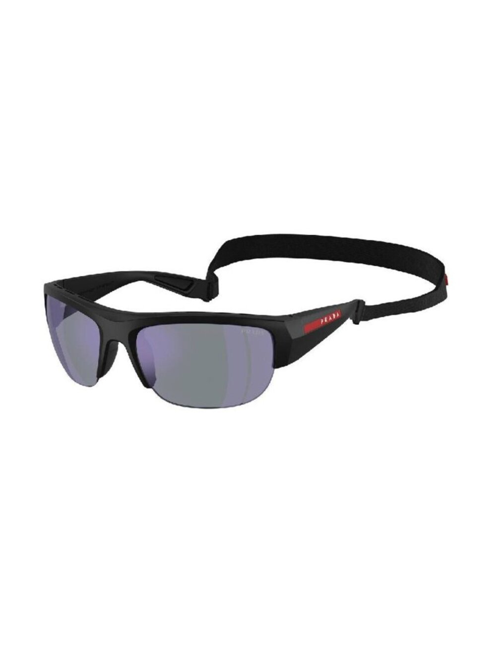 Prada Sport Sunglasses PSA01S 1BO10J Matte Black Dark Blue Violet Mirror